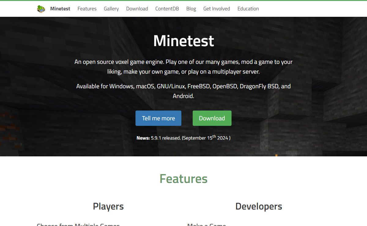 Minetest | Open source voxel game engine