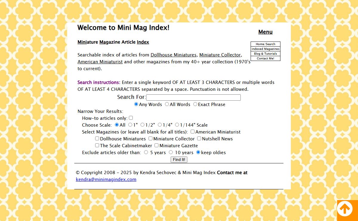 MiniMagIndex