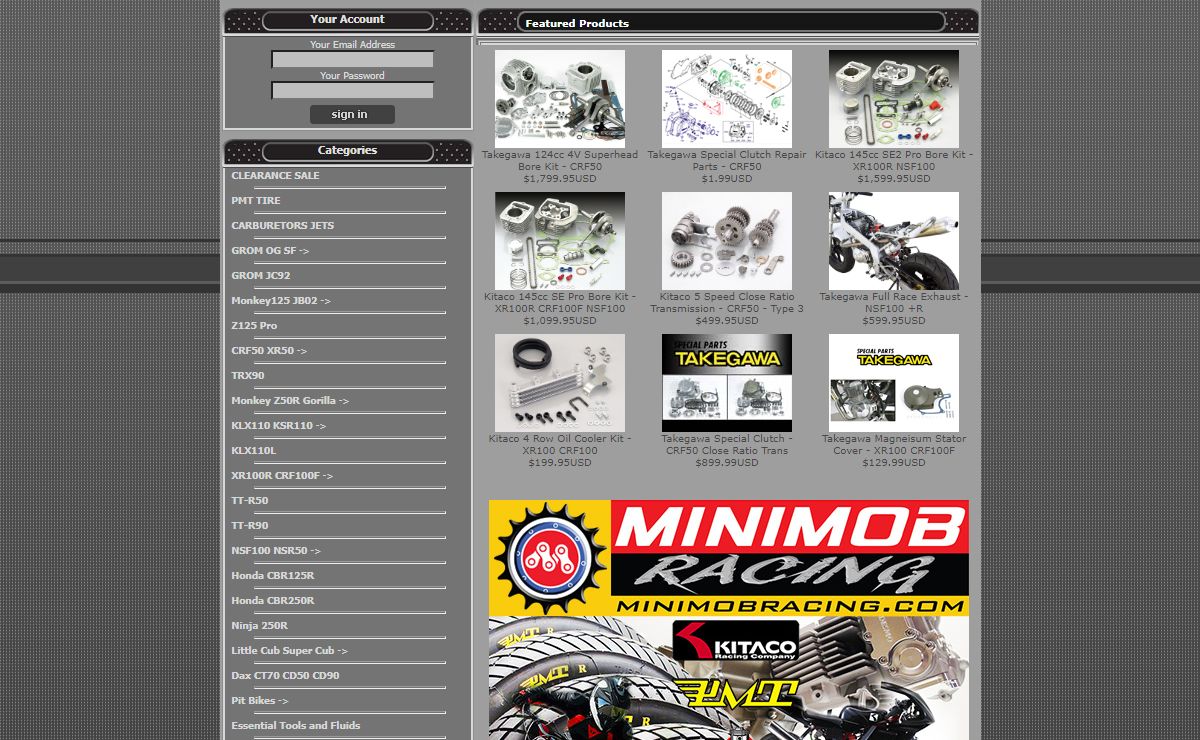 Minimob Racing Takegawa Kitaco Mikuni Keihin