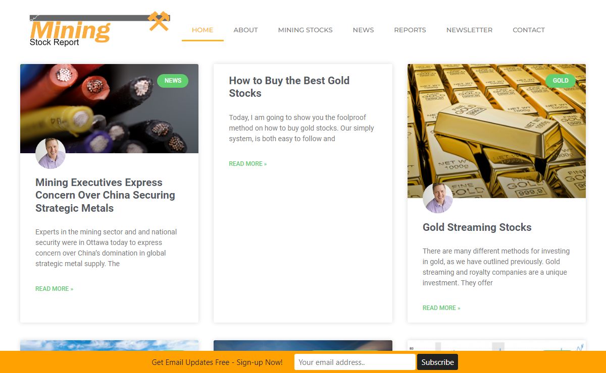 Home - The Mining Stock Report