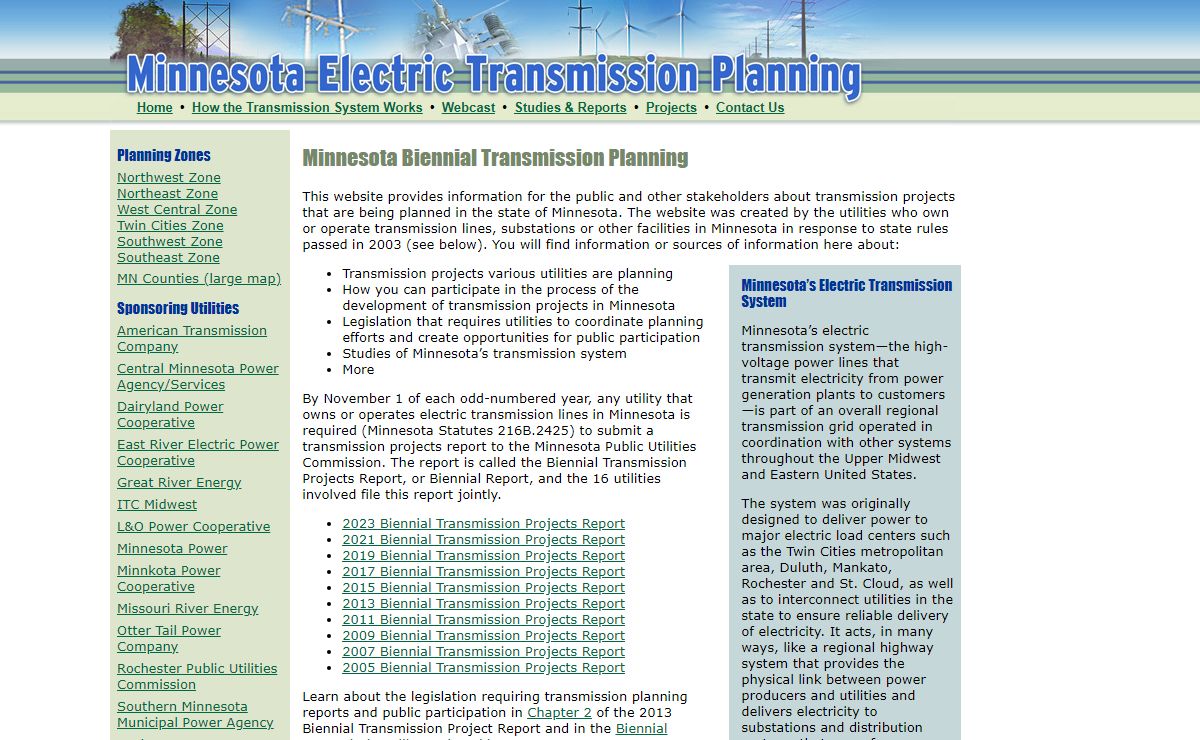 Electric Transmission Planning in the State of Minnesota