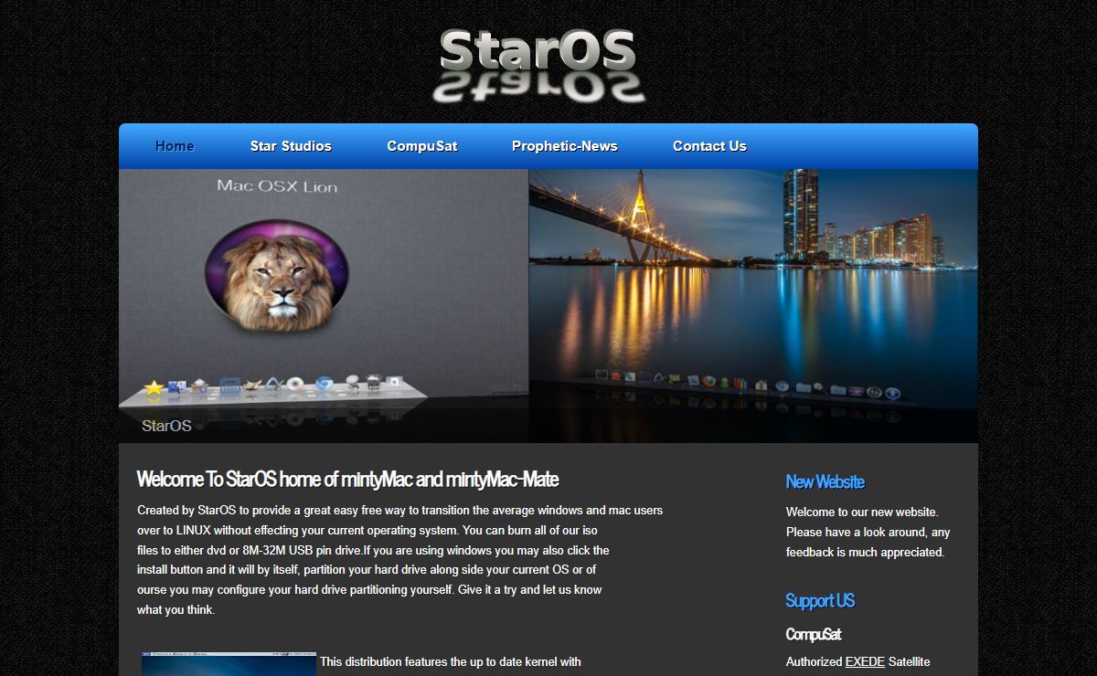 mintyMac Just Released from StarOS - The New FREE LINUX Operating System with a Mac OSX look and Feel.