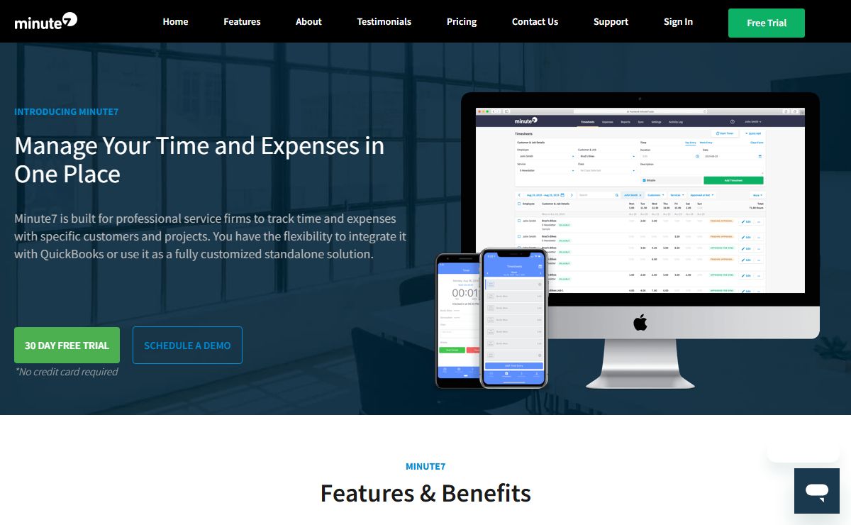 Online Time and Expense Tracking | Minute7