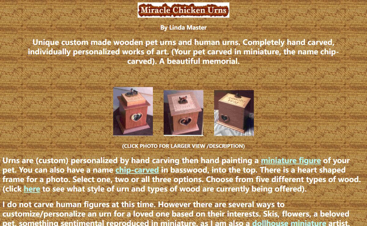 Unique hand carved pet urns, human urns,and miniatures