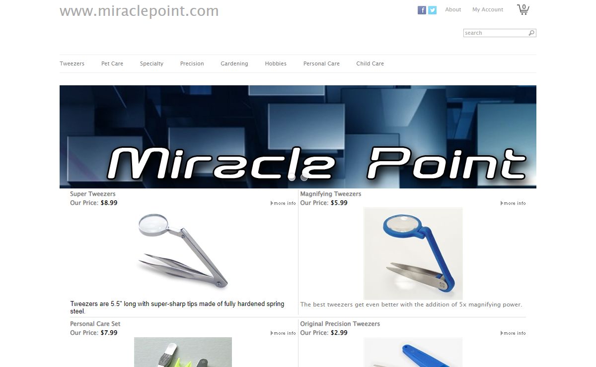 Tweezers - magnifying tweezers/Miracle Point