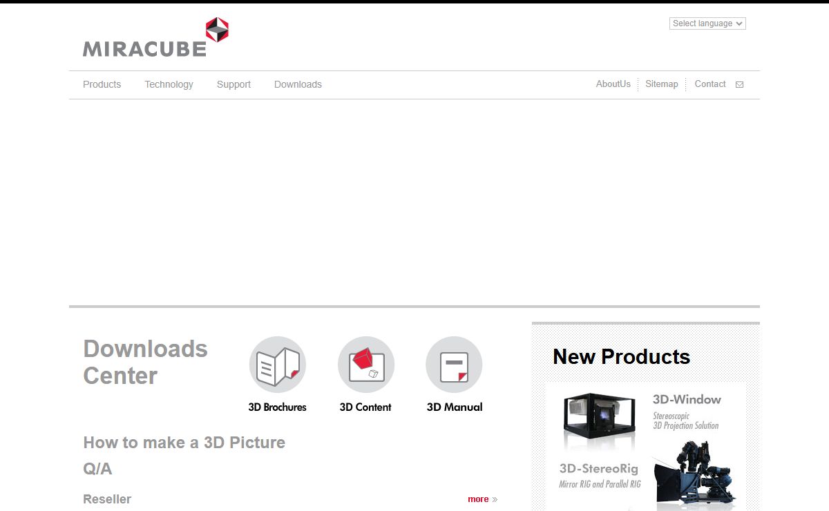 Miracube’s 3D projector, 3D rig, 3D monitor, and 3D viewfinder, Innovation starts with Miracube.