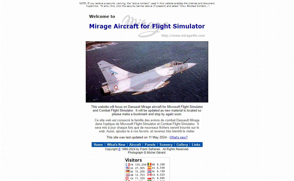 Mirage Aircraft for Flight Simulator