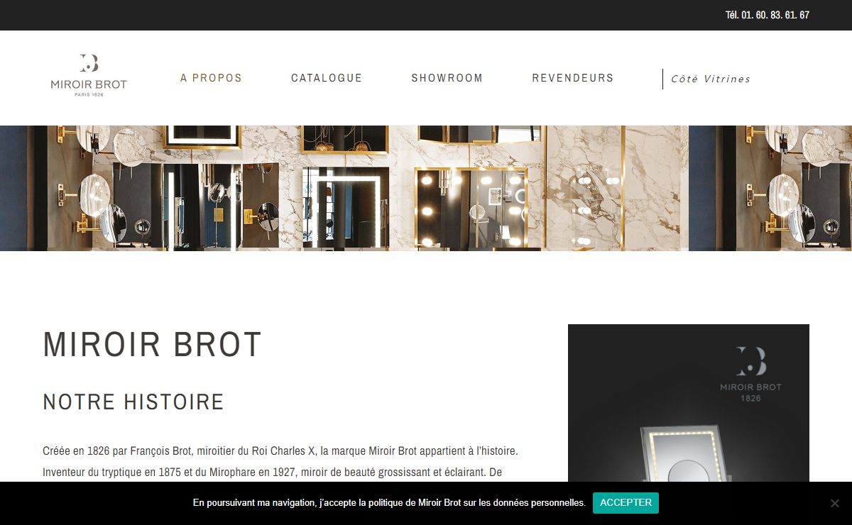 Miroir Brot Paris, depuis 1826