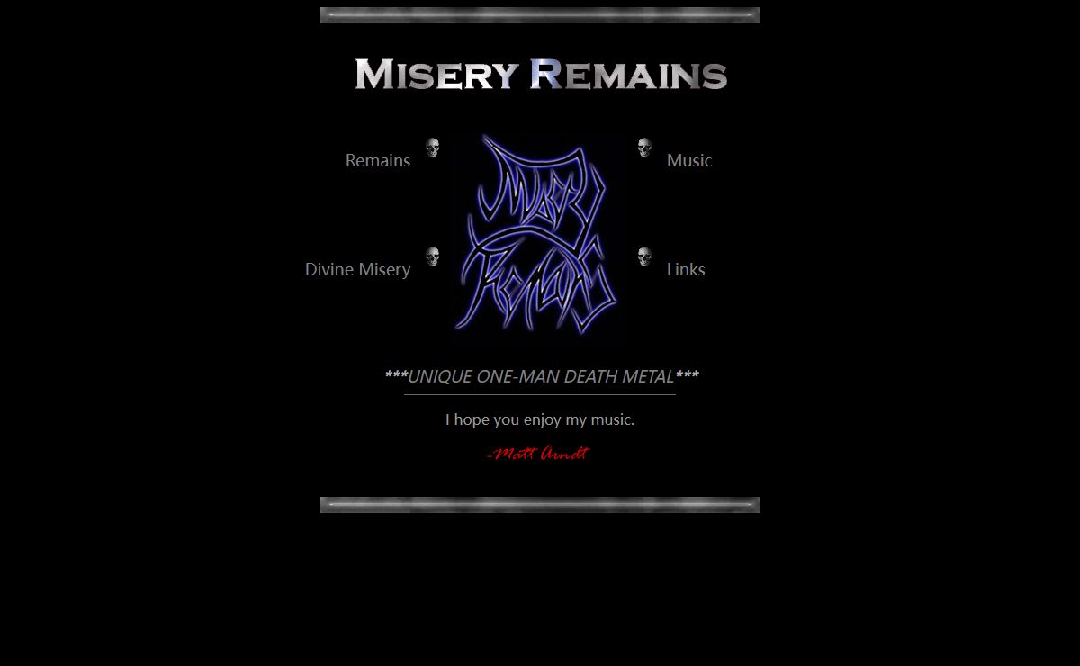 Misery Remains - Original Death Metal - Home