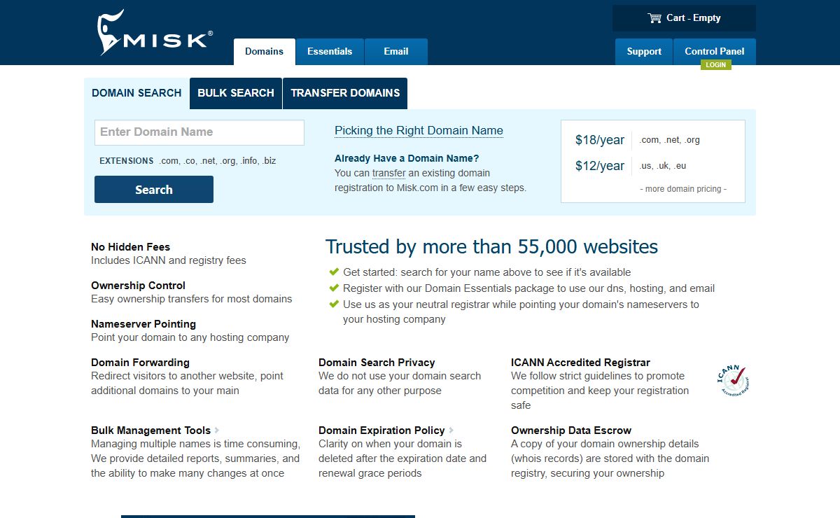 Misk.com - Domains, Essentials, Email