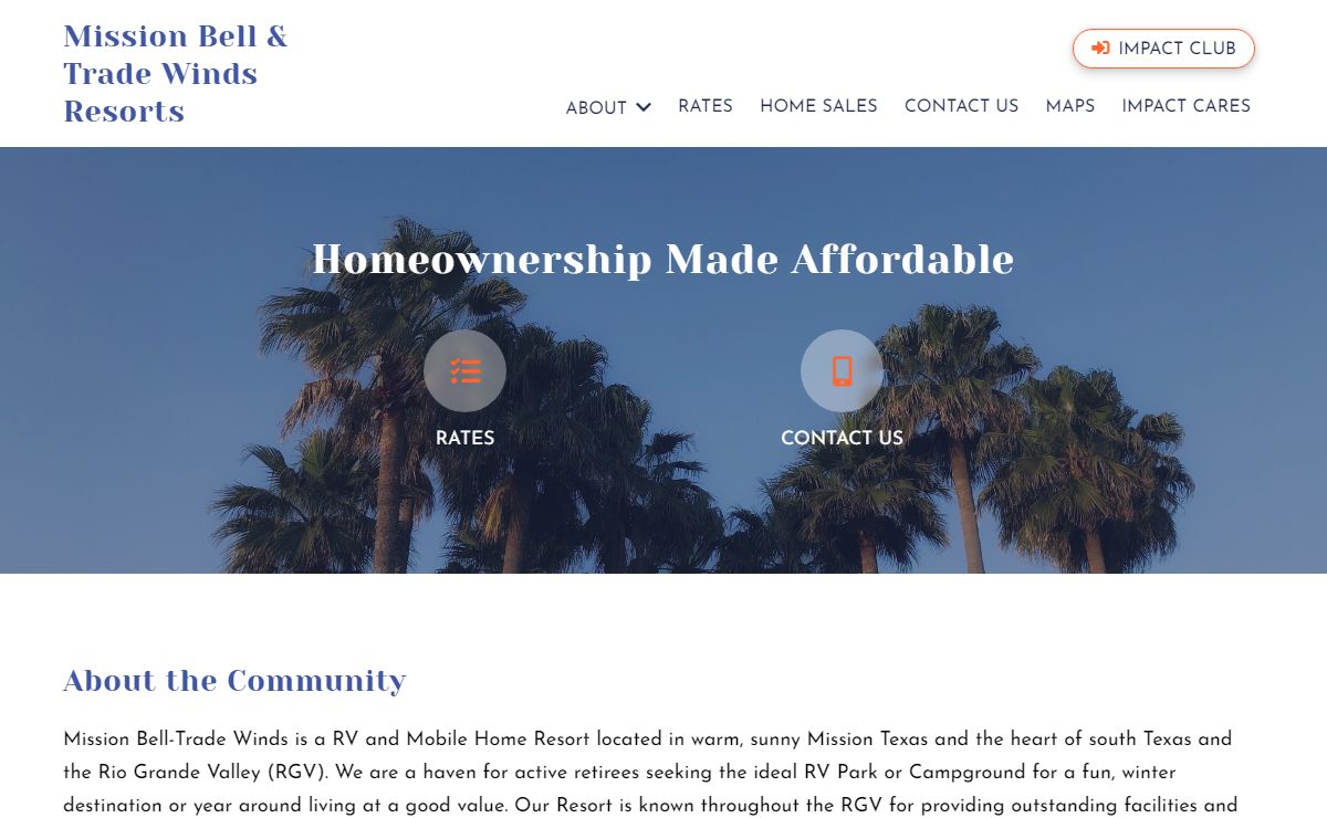 Mission Bell & Trade Winds Resorts | IMPACT Communities