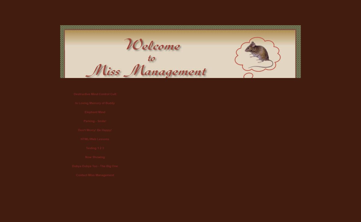 Miss Management Home Page