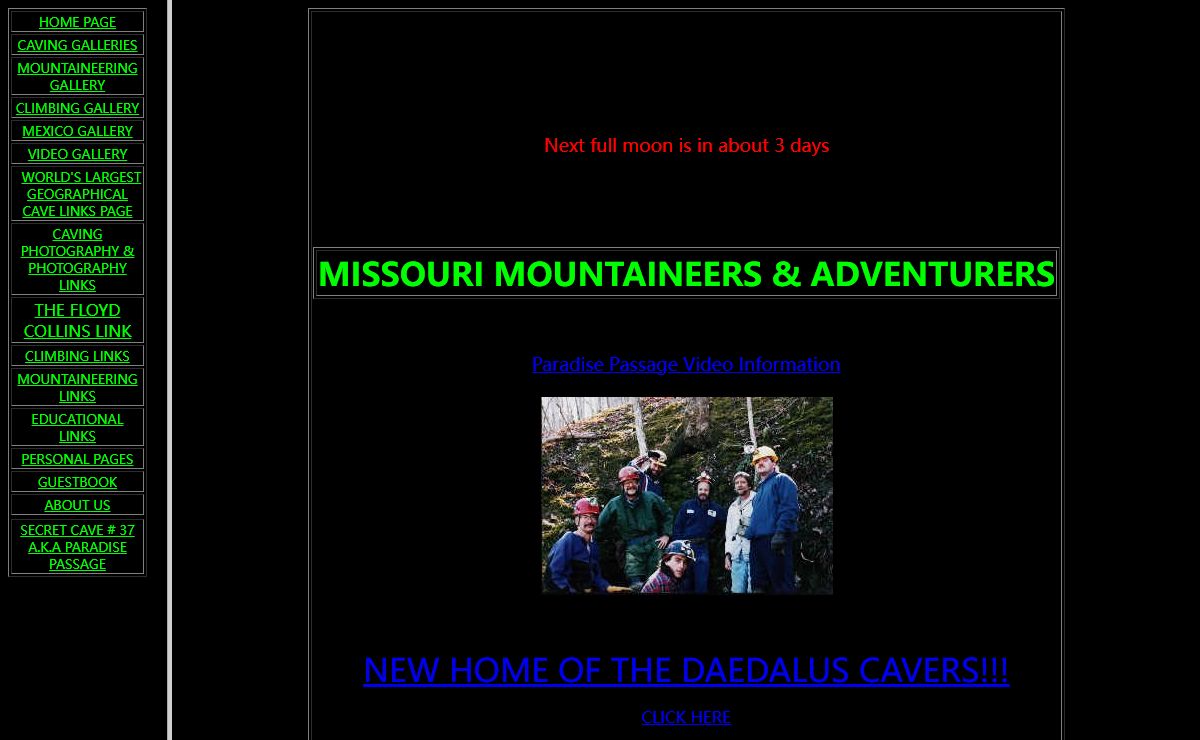 Missouri Mountaineers & Adventurers-Cavers Climbers Mountain