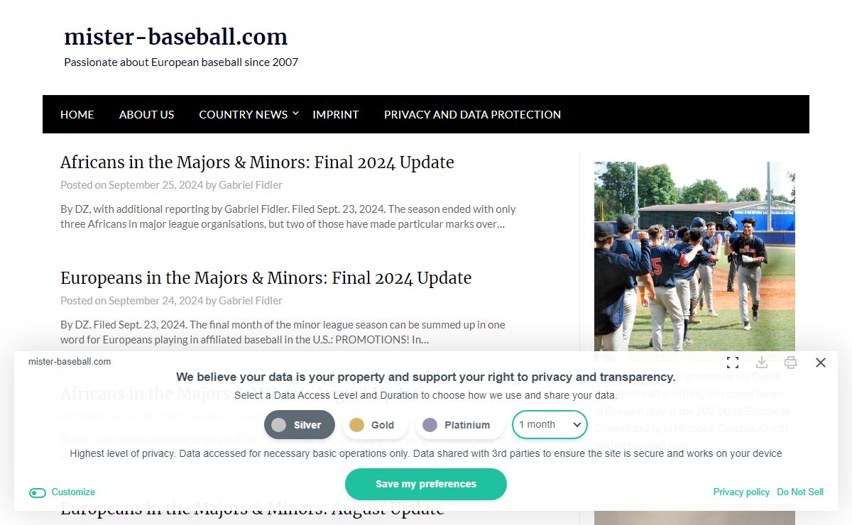 mister-baseball.com – Passionate about European baseball since 2007