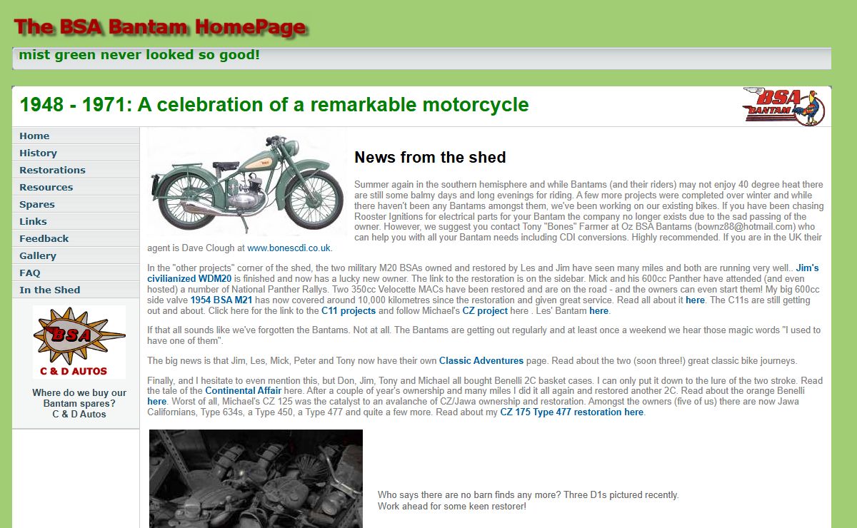 The BSA Bantam HomePage