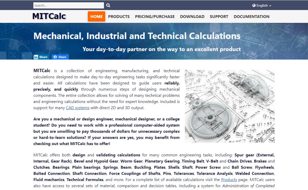 MITcalc - Mechanical, Industrial and Technical Calculations