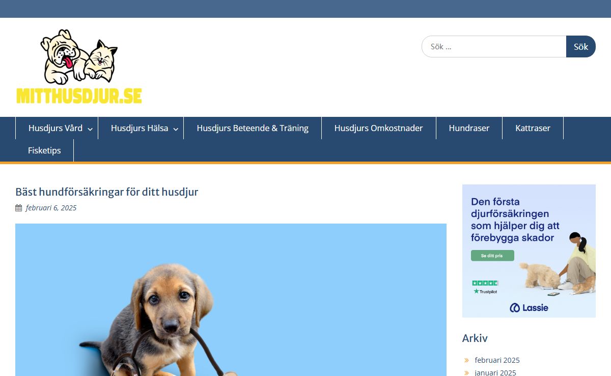 Mitt Husdjur - Info om Hund, Katt och Smådjur