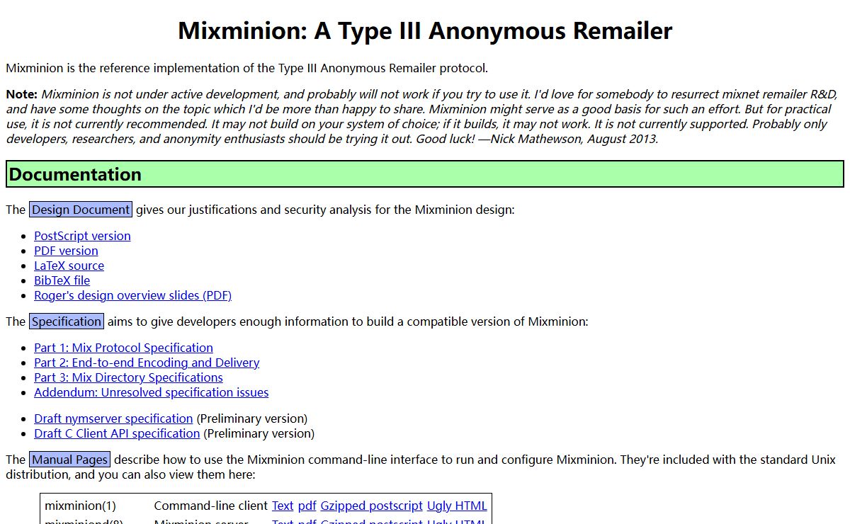 Mixminion: a Type III anonymous remailer
