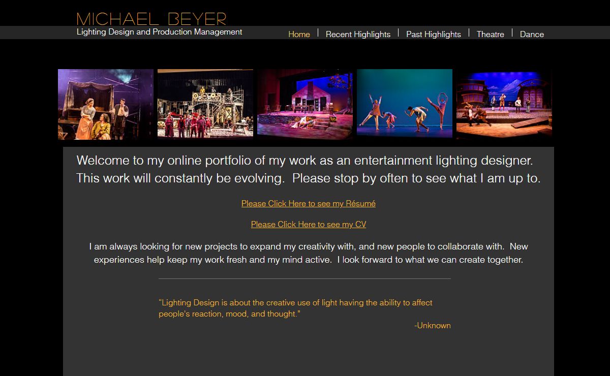 Theatre Design | Michael Beyer Lighting Design | United States