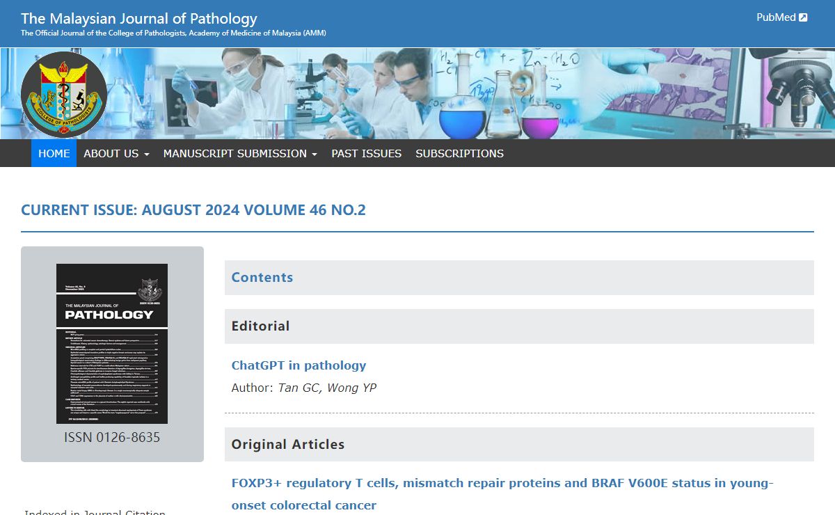 The Malaysian Journal of Pathology August 2024 Volume 46 No.2 - Mjpath.org.my