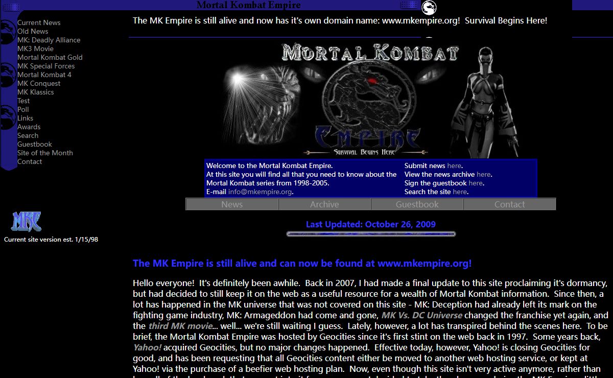 The Mortal Kombat Empire: Survival Begins Here with news about Mortal Kombat