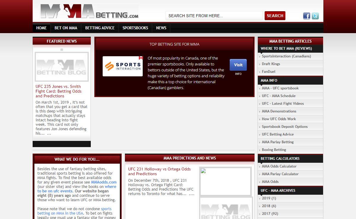 MMA betting, UFC betting, UFC Odds & Predictions