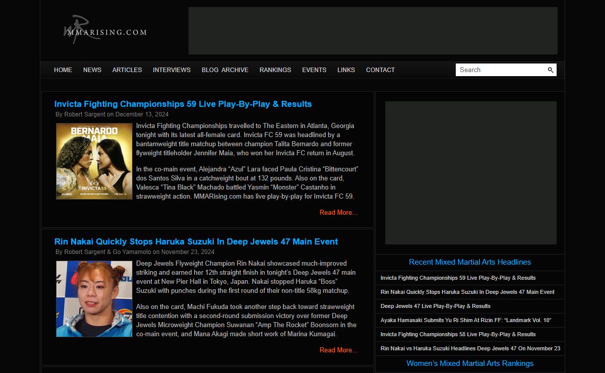 UFC, Invicta FC, Women's Mixed Martial Arts (MMA) News - MMARising.com
