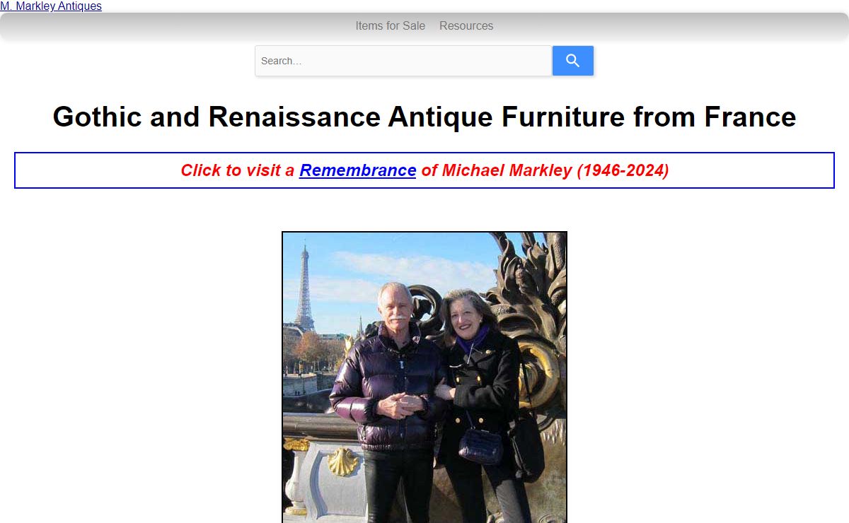Gothic and Renaissance French Furniture M. Markley Antiques