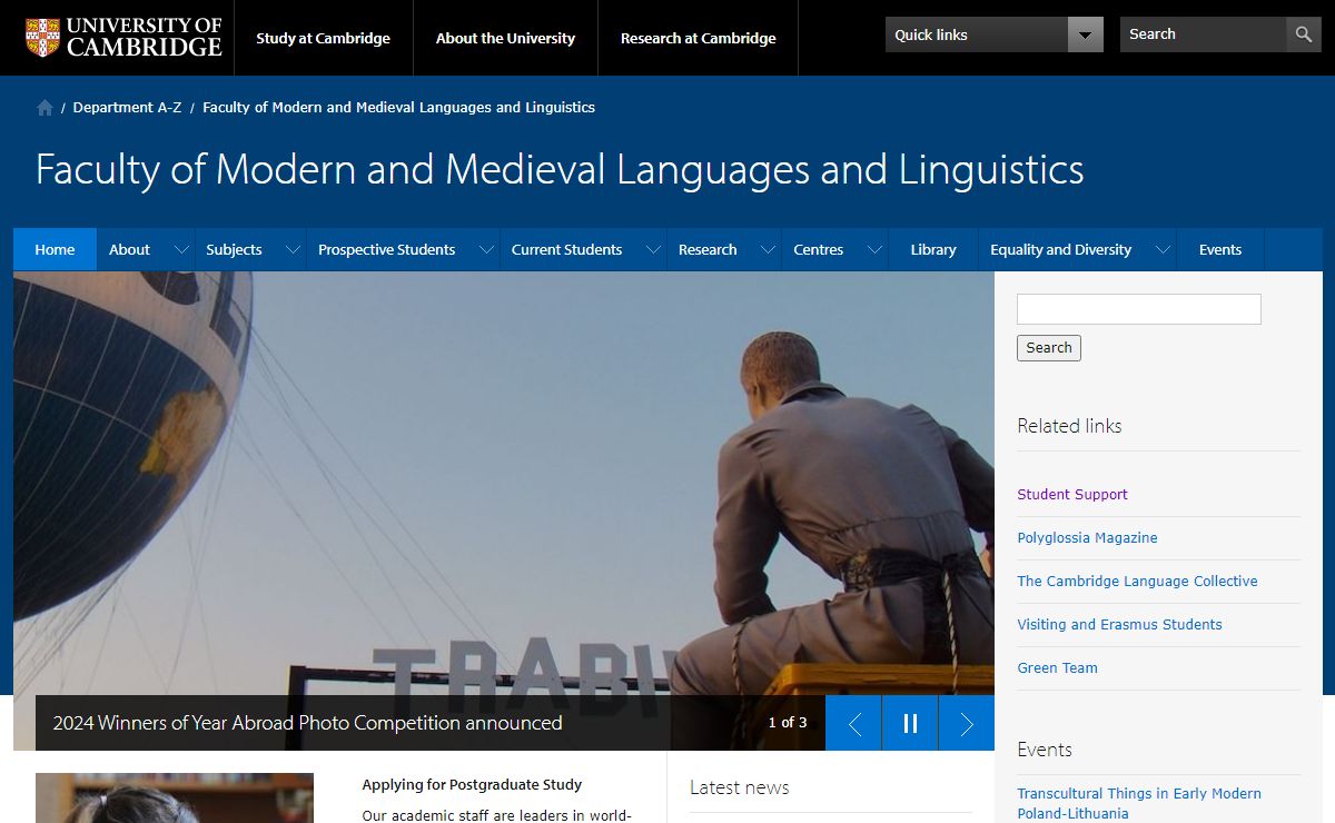 Faculty of Modern and Medieval Languages and Linguistics