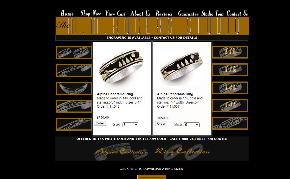 Alpine Panorama Rings - Fine Handmade Jewelry by M. M. Rogers Design