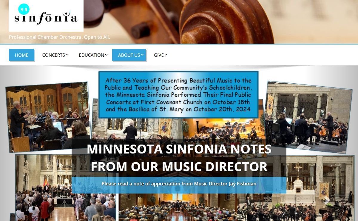 Minnesota Sinfonia – Professional Chamber Orchestra. Open to All.