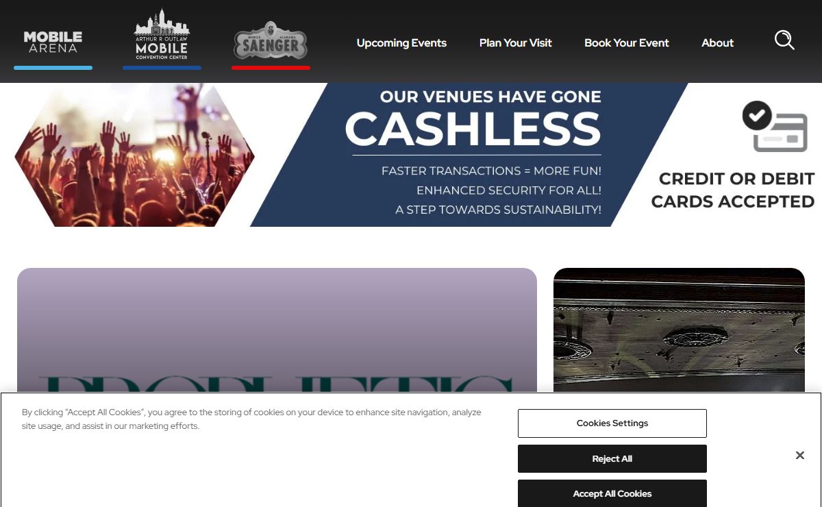 Mobile Arena - The Mobile Arena, Saenger Theatre and Mobile Convention Center | Mobile Arena