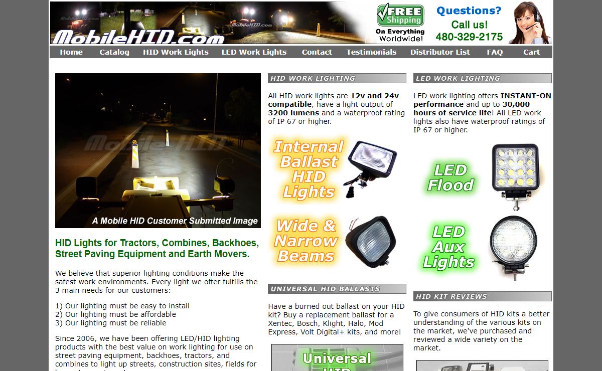 Work Lights, HID Work Lights, HID Lighting, Work HID Lights, LED Work Lights, MobileHID offers it all!