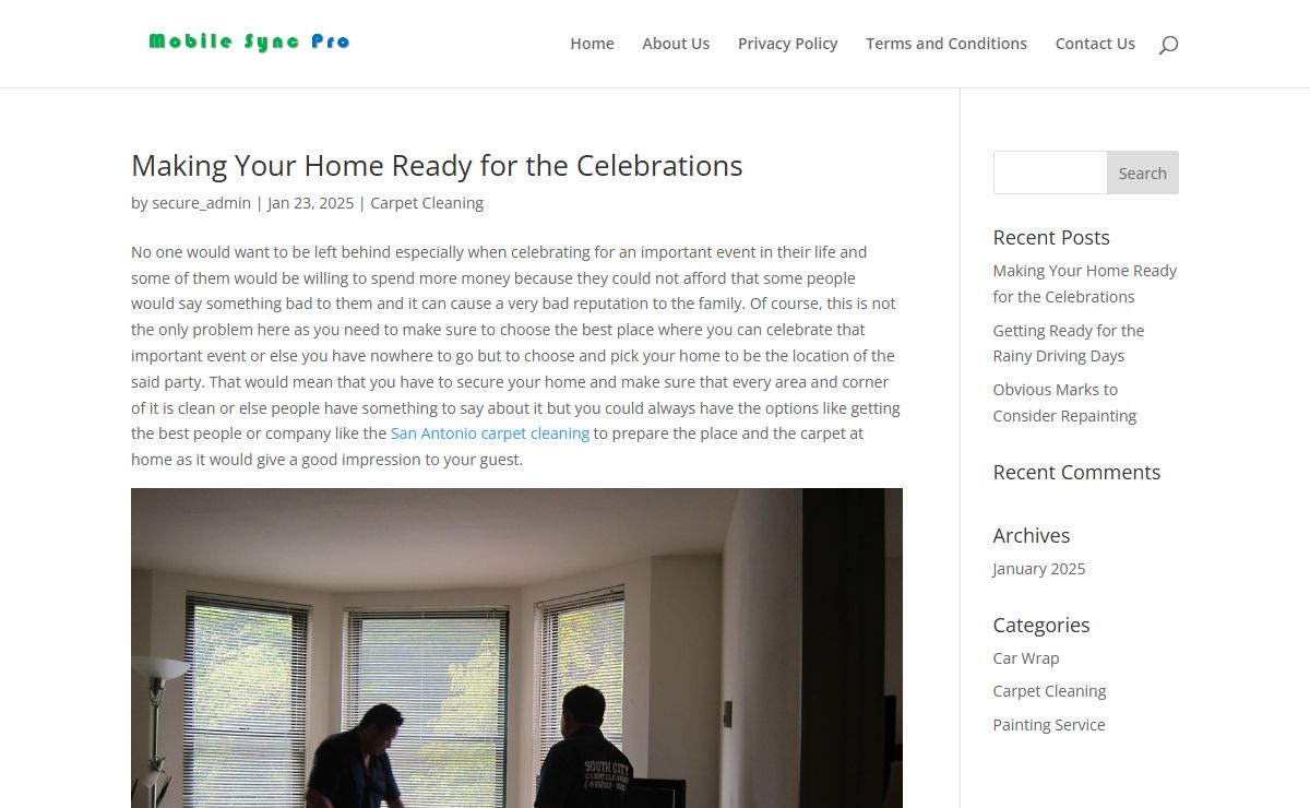 Mobile Sync Pro - painter in San Antonio, San Antonio carpet cleaning, Vinyl Wrap San Antonio