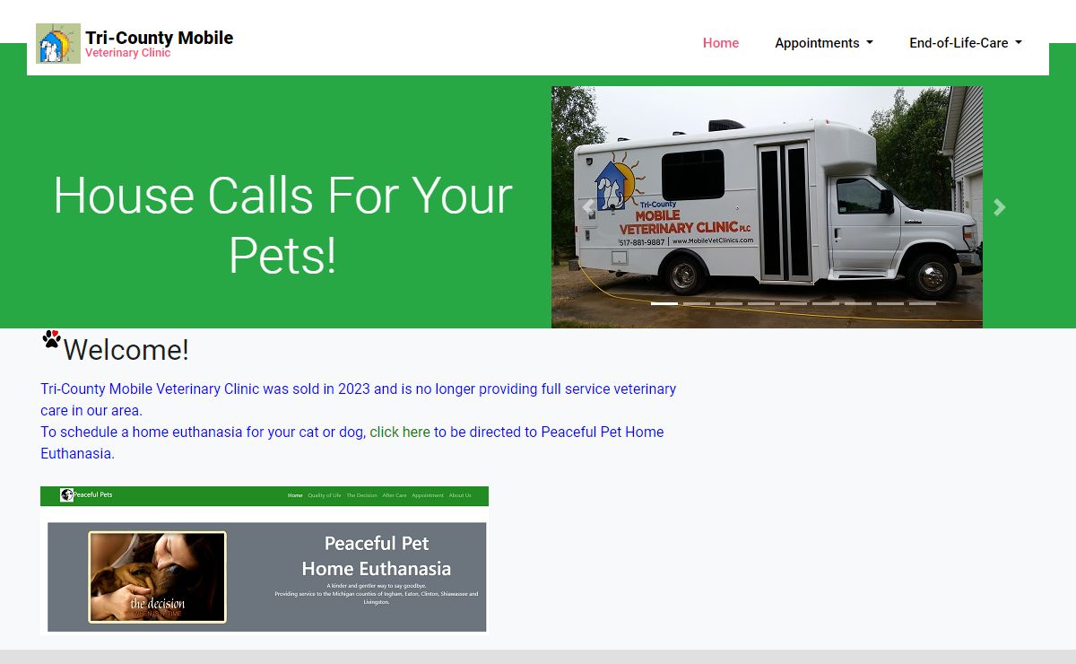 Tri-County Mobile Vet Clinic - Home