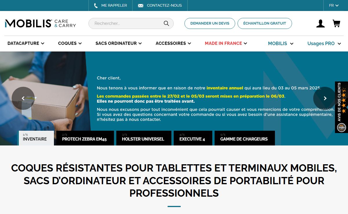 MOBILIS® - solutions de protection et portabilité pour pc, tablette, smartphone, terminaux de saisie