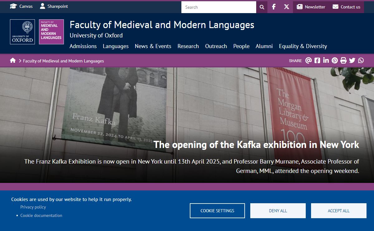 Faculty of Medieval and Modern Languages | University of Oxford