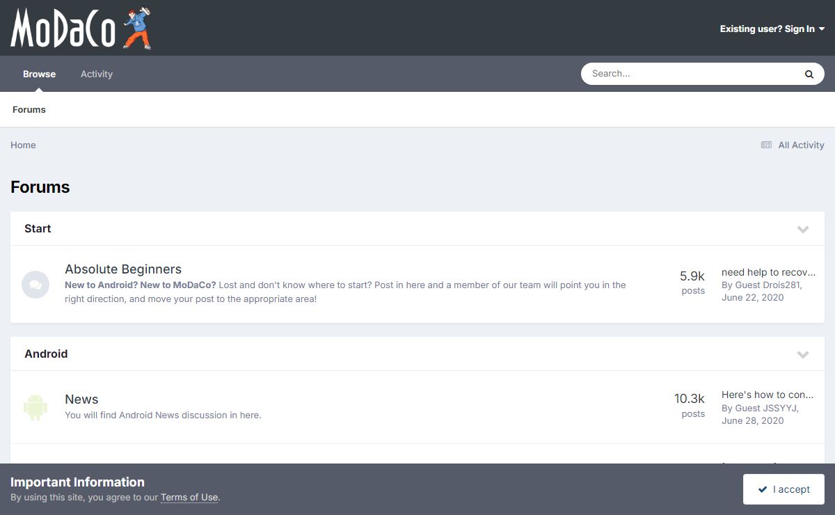 Forums - MoDaCo