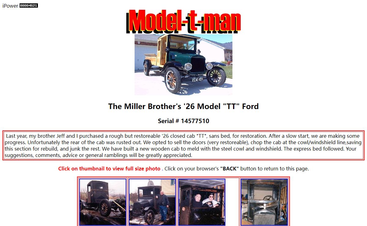 Ed and Jeff's '26 "TT" Ford