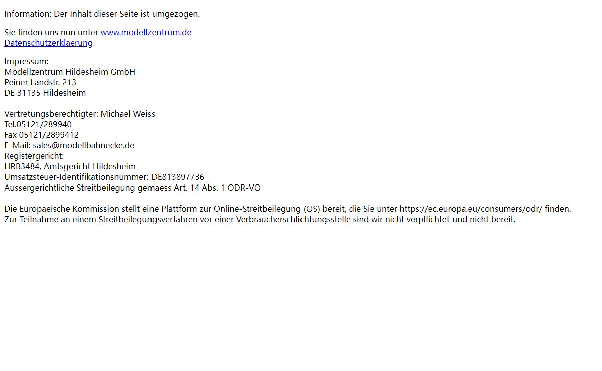 Indexseite Modellbahnecke.de