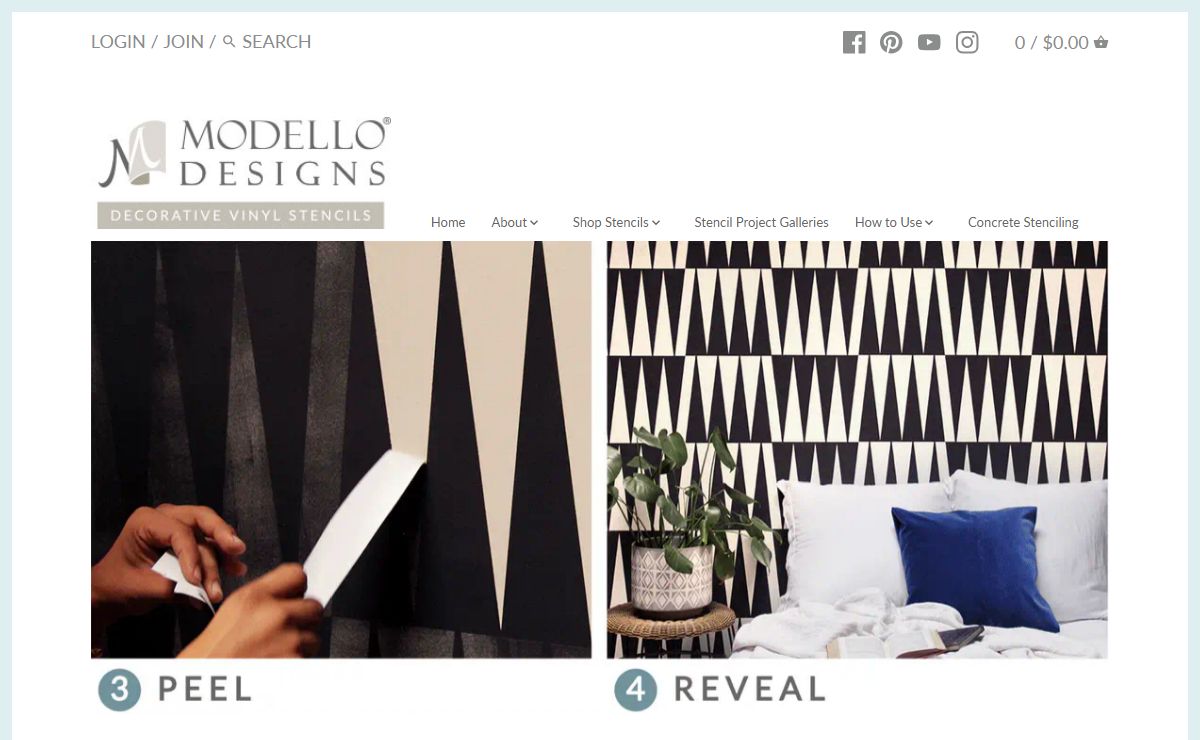 Modello Designs-Custom Vinyl Stencils for Decorating Walls & Concrete – Modello® Designs