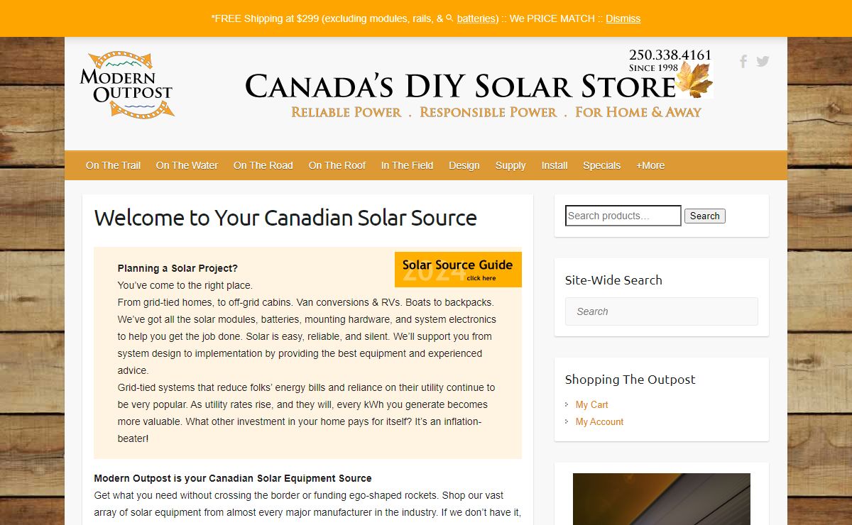 Canada's DIY solar store : Welcome to Modern Outpost