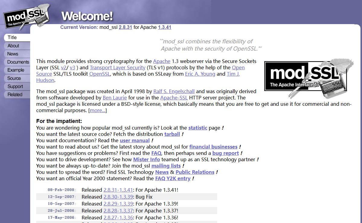 mod_ssl: The Apache Interface to OpenSSL
