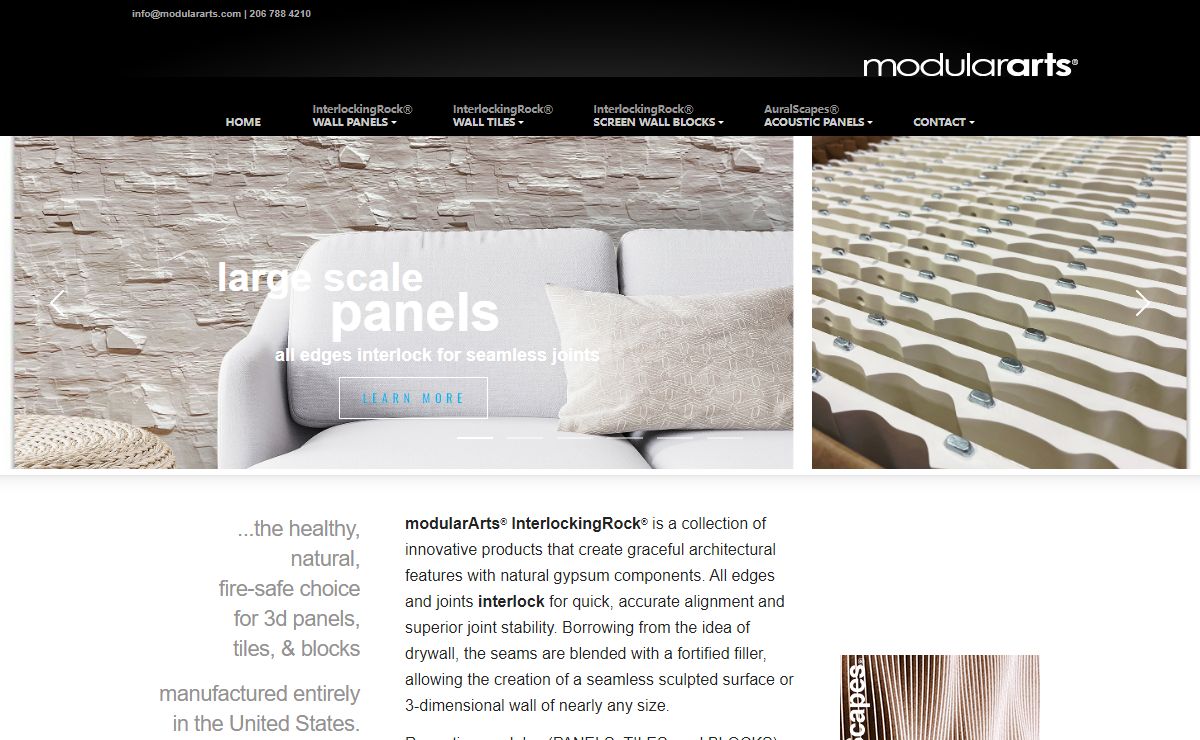 Wall PANELS, TILES and Screen BLOCKS | modularArts® InterlockingRock®