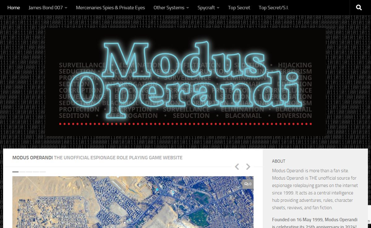Modus Operandi • THE unofficial espionage role playing game (RPG) website.