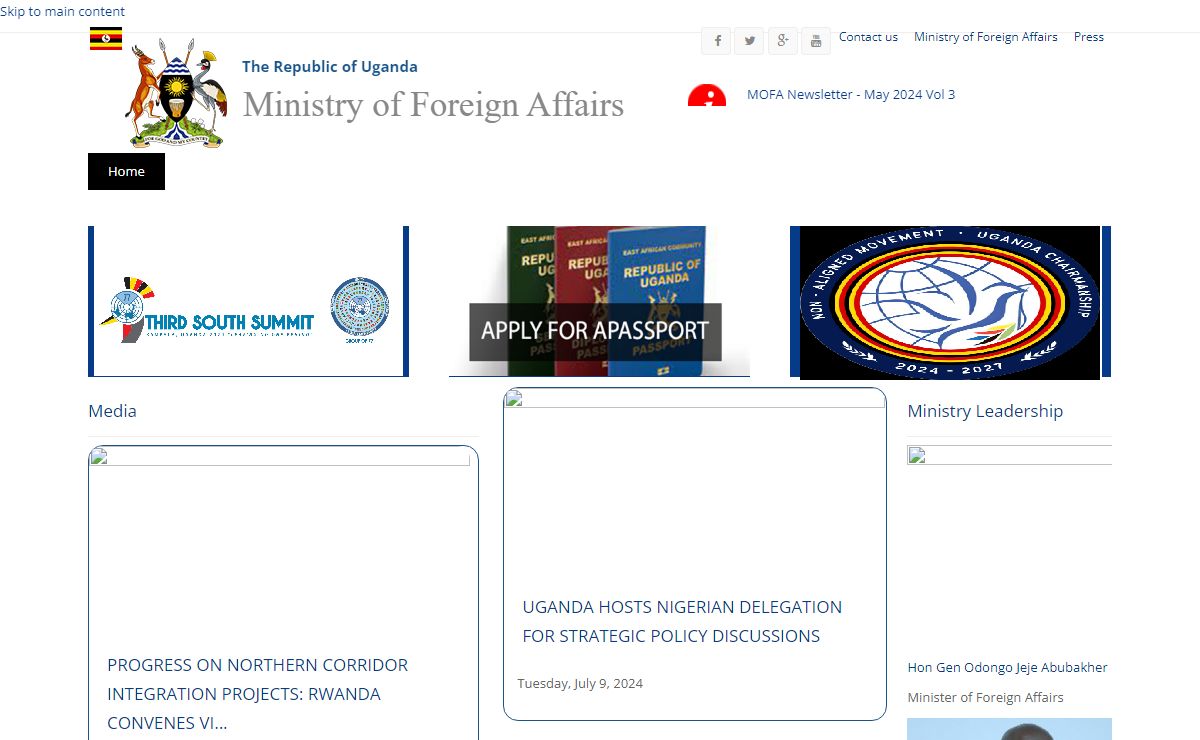 The Republic of Uganda | Ministry of Foreign Affairs