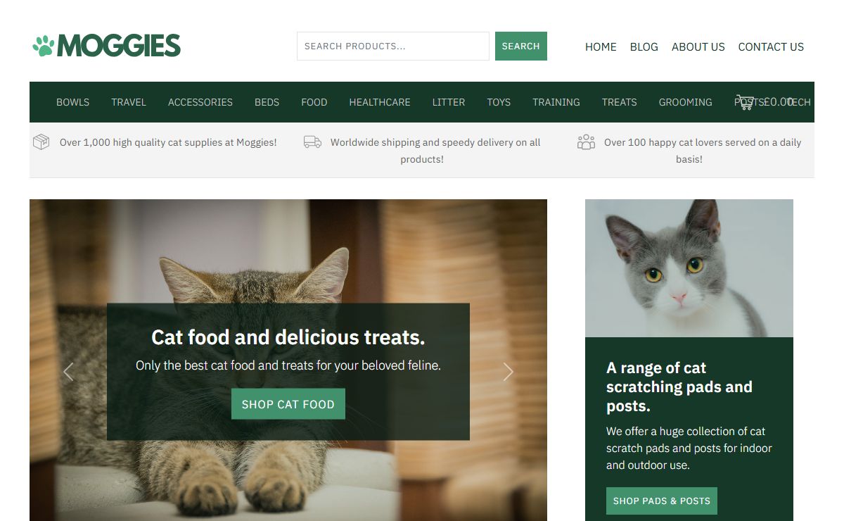 Moggies - Cat Supplies & Accessories, Beds, Toys, Grooming & More