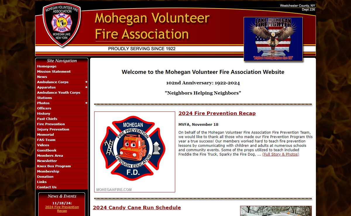 Mohegan Volunteer Fire Association - Westchester County, New York