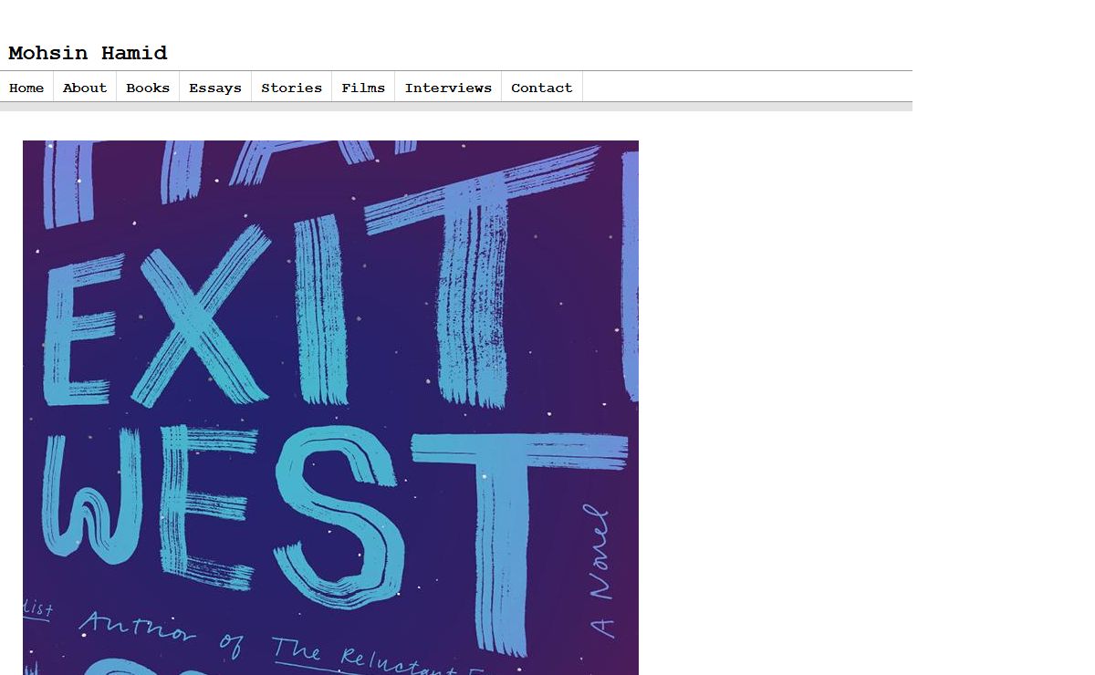 Mohsin Hamid homepage