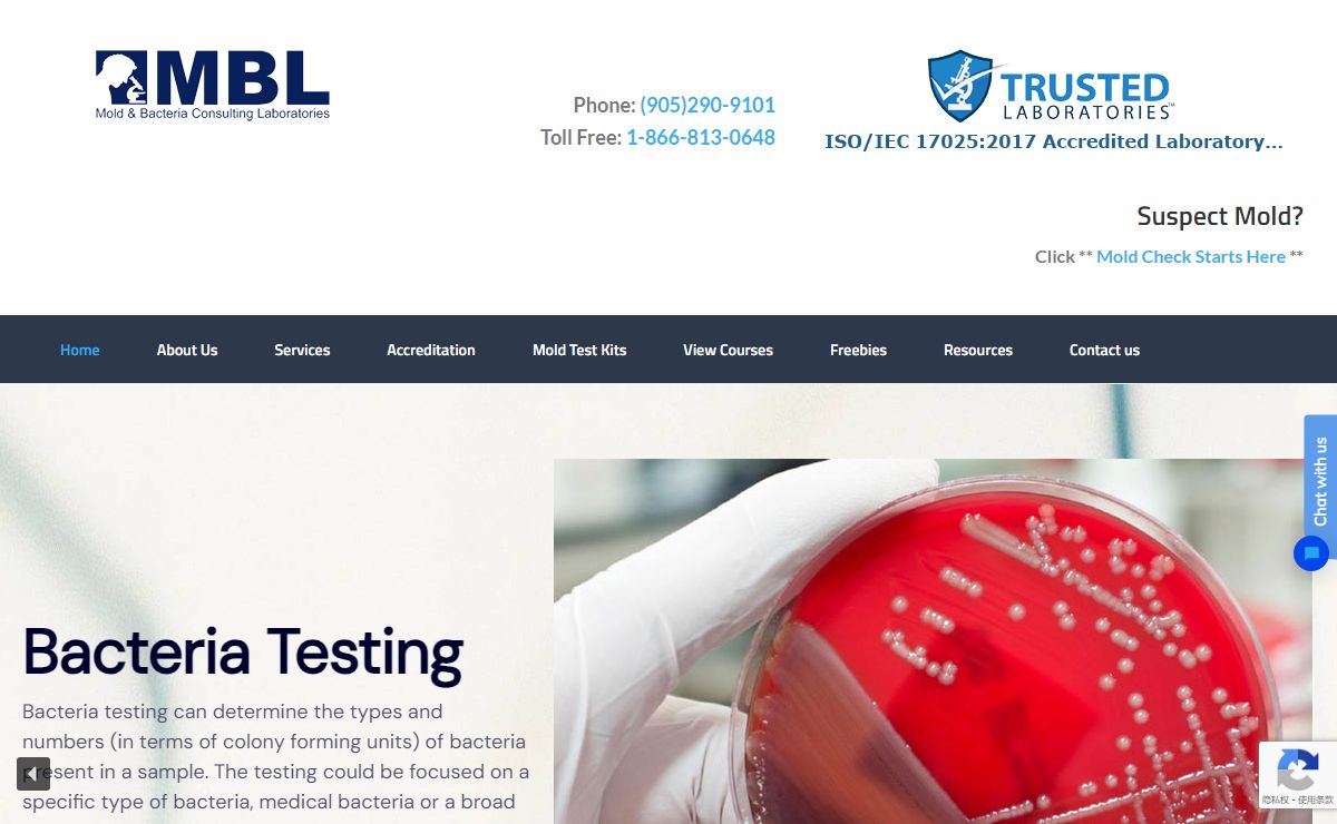 Mold Testing and Bacteria Testing Accredited Laboratories